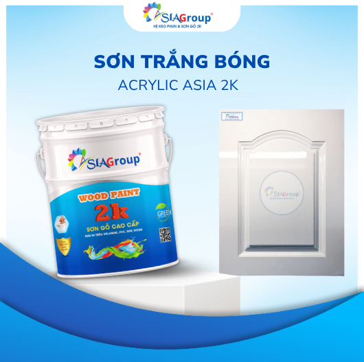 Sơn trắng bóng Acrylic Asia 2K