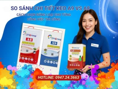 keo phun a9, keo a9, keo phun asia, so sánh keo a8 và a9