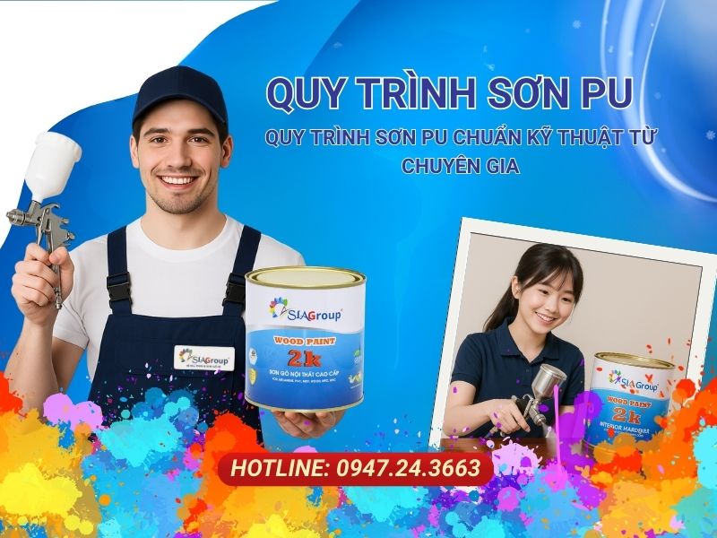 quy trình sơn pu, các bước sơn gỗ, sơn gỗ công nghiệp