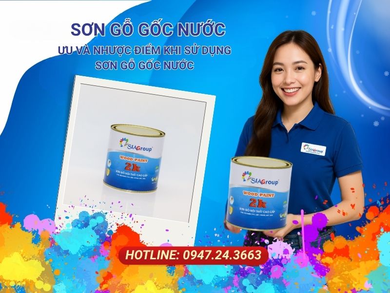 sơn gỗ gốc nước, sơn gỗ an toàn, sơn gỗ không mùi