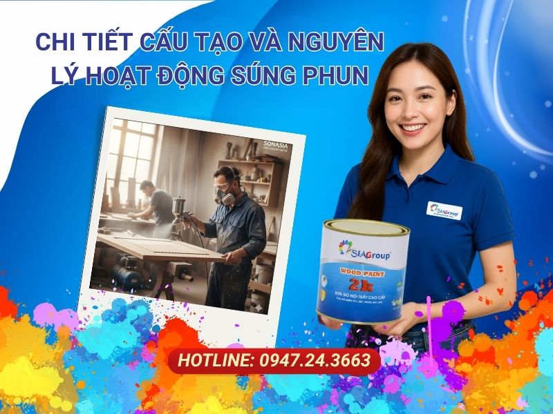 cấu tạo súng phun sơn, nguyên lý hoạt động súng phun sơn