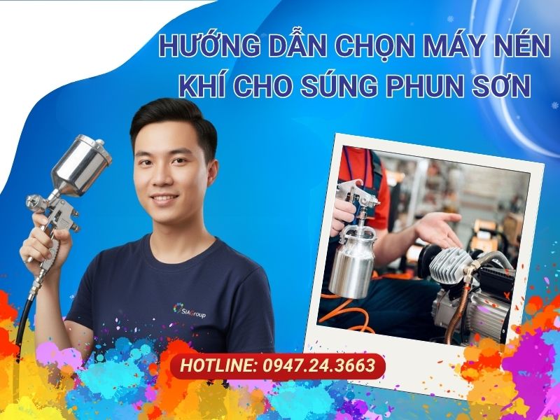 máy nén khí cho súng phun sơn