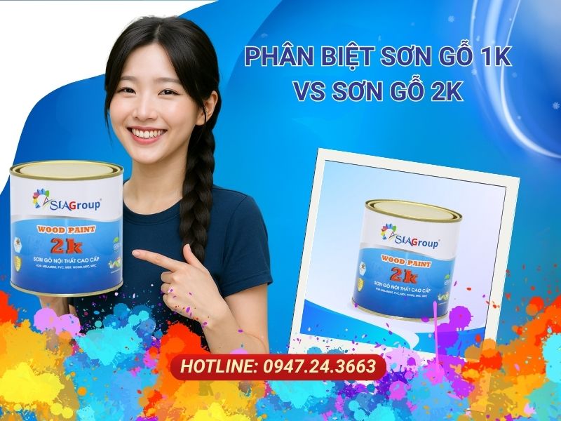 sơn gỗ 2k, sơn gỗ 1k, sơn 2k cho gỗ