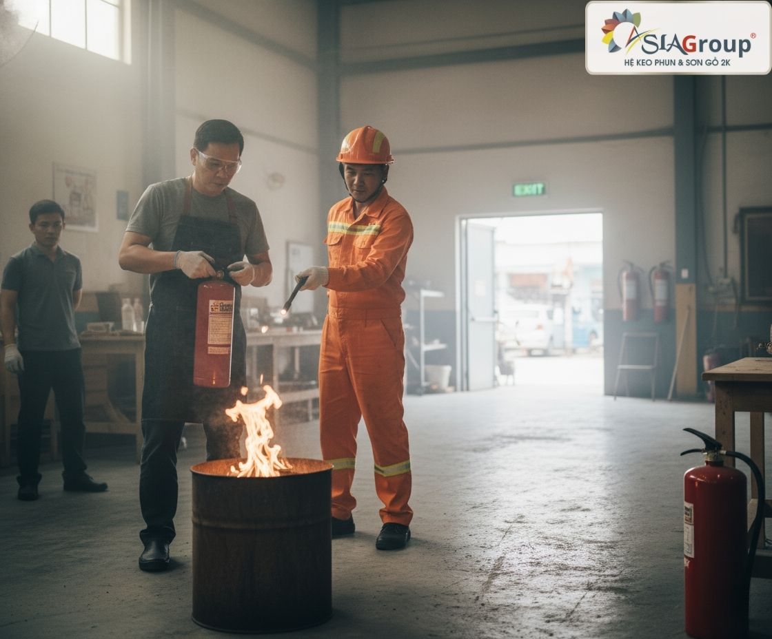 Tiêu Chuẩn An Toàn Lao Động Khi Sử Dụng Súng Phun Sơn: Hướng Dẫn Đầy Đủ Về Trang Bị Bảo Hộ (PPE) và Phòng Chống Cháy Nổ 9 tiêu chuẩn an toàn lao động khi sử dụng súng phun sơn