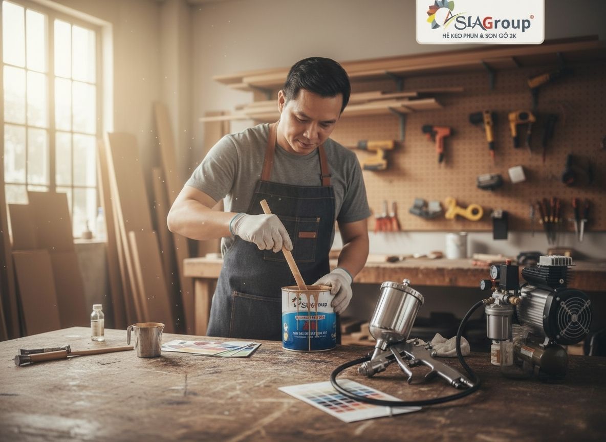 Hướng Dẫn Chọn Máy Nén Khí Cho Súng Phun Sơn: Tính Toán Dung Tích (Lít) và Lưu Lượng (CFM) Chuẩn Kỹ Thuật 4 máy nén khí cho súng phun sơn