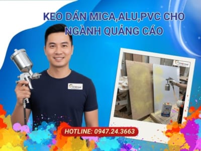 keo dán mica, keo dán alu, keo dán tấm nhựa pvc