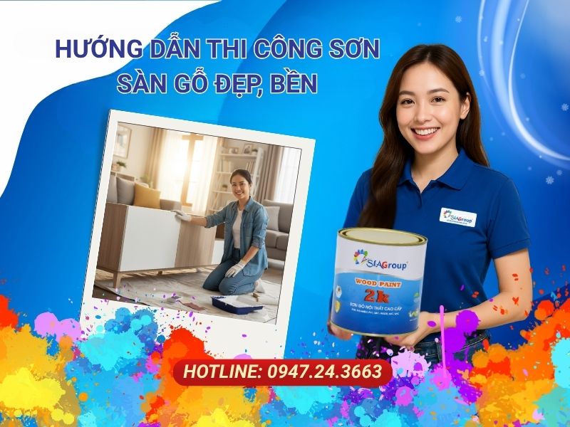 sơn sàn gỗ, sơn pu sàn gỗ, sơn sàn gỗ công nghiệp