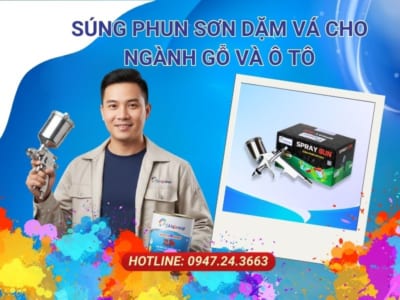 súng phun sơn dặm vá, súng sơn mini, lph-50, súng phun sơn mini K3G
