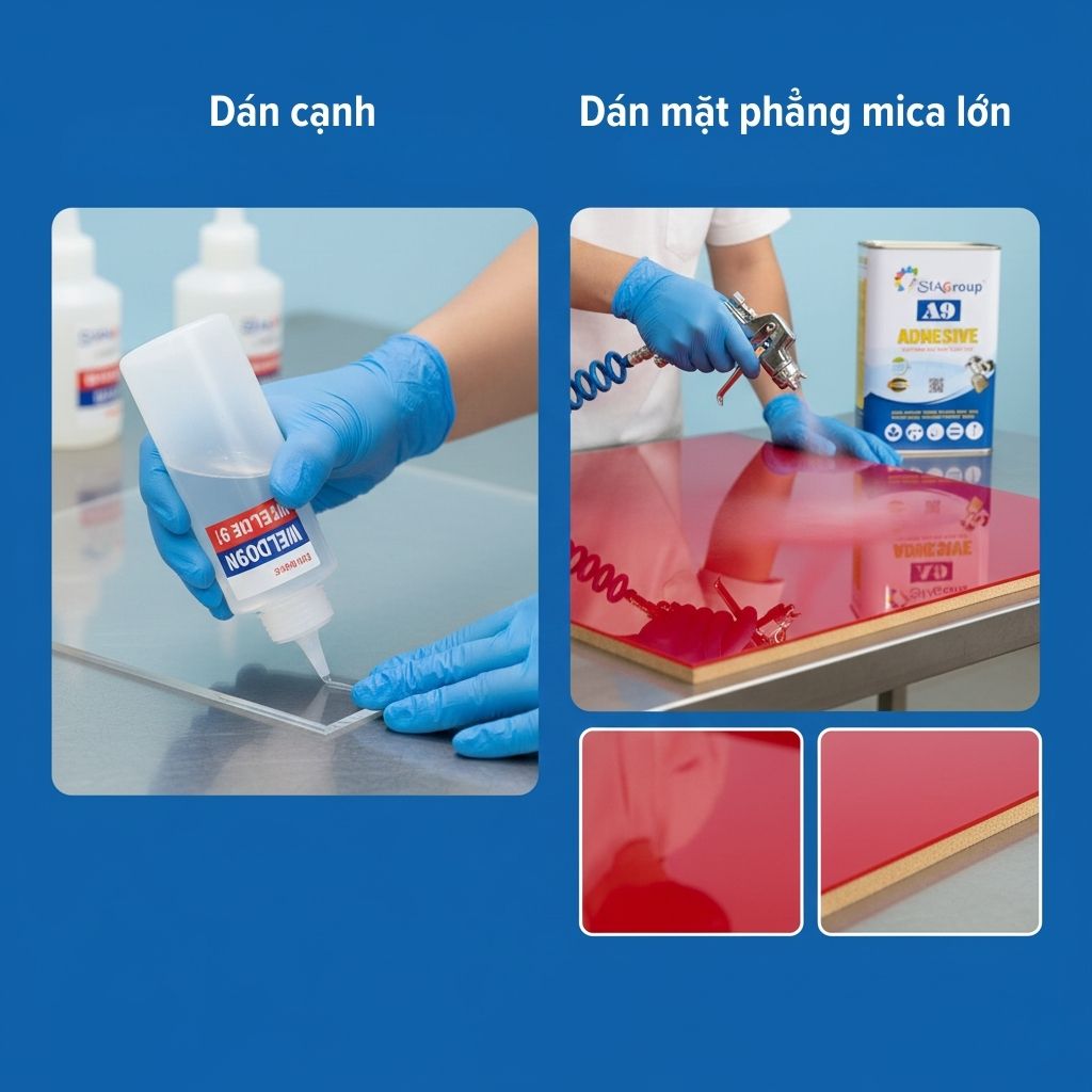 Keo Dán Mica, Alu, PVC: Giải Pháp Thi Công Nhanh & Thẩm Mỹ Cho Ngành Quảng Cáo 3 keo dán mica, keo dán alu, keo dán tấm nhựa pvc