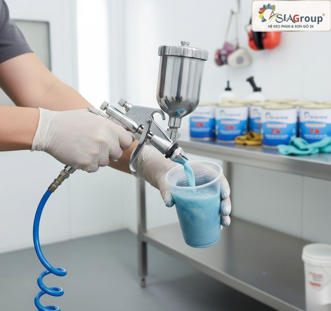 kim béc súng phun sơn, thay kim béc, súng bị rỉ sơn