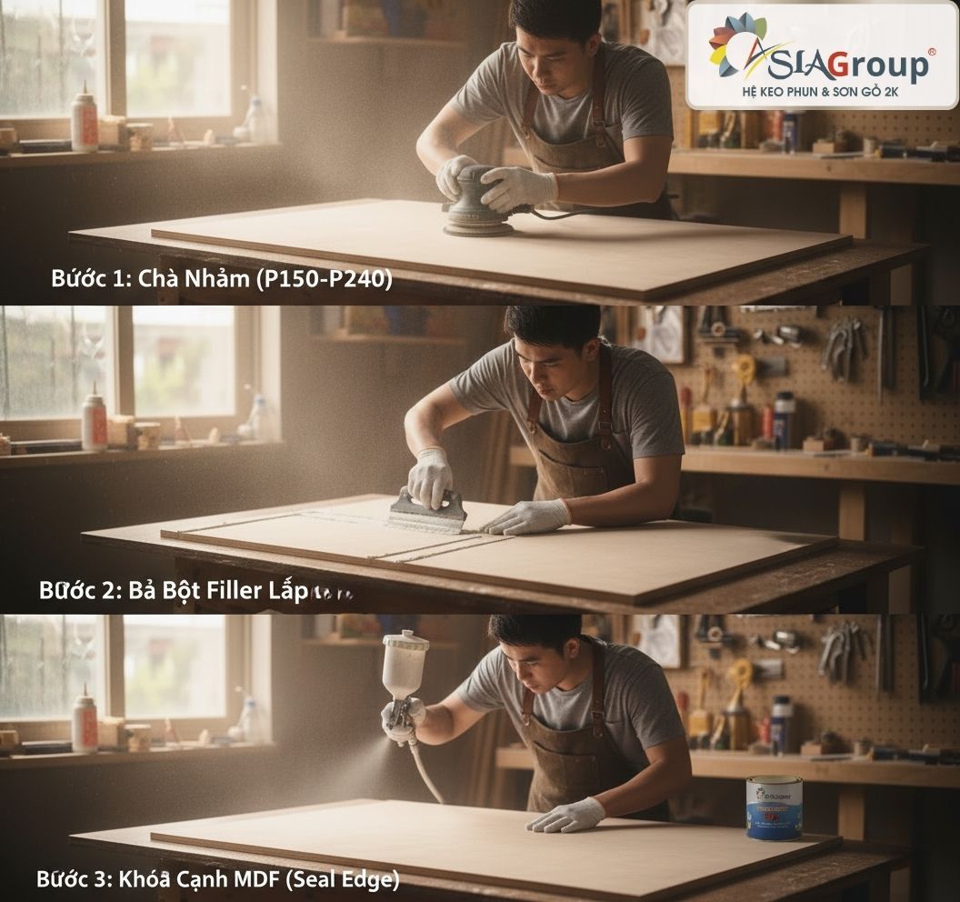 Kỹ Thuật Sơn Bóng Gương Trên Gỗ MDF: 12 Bước Để Đạt Bề Mặt Hoàn Hảo 10 kỹ thuật sơn bóng gương