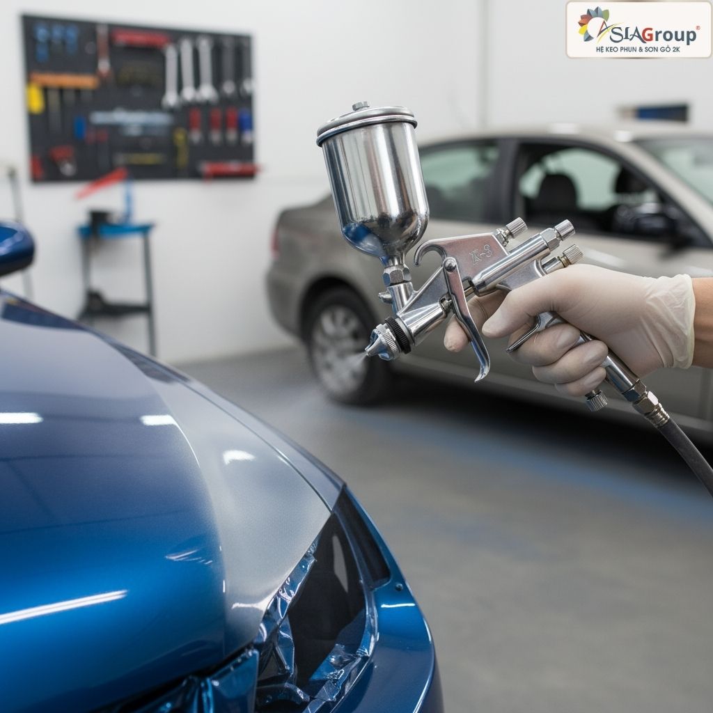 Súng Phun Sơn Dặm Vá (Touch-Up): "Vũ Khí" Sửa Lỗi Trầy Xước Đồ Gỗ Thành Phẩm 9 súng phun sơn dặm vá, súng sơn mini, lph-50, súng phun sơn mini K3G