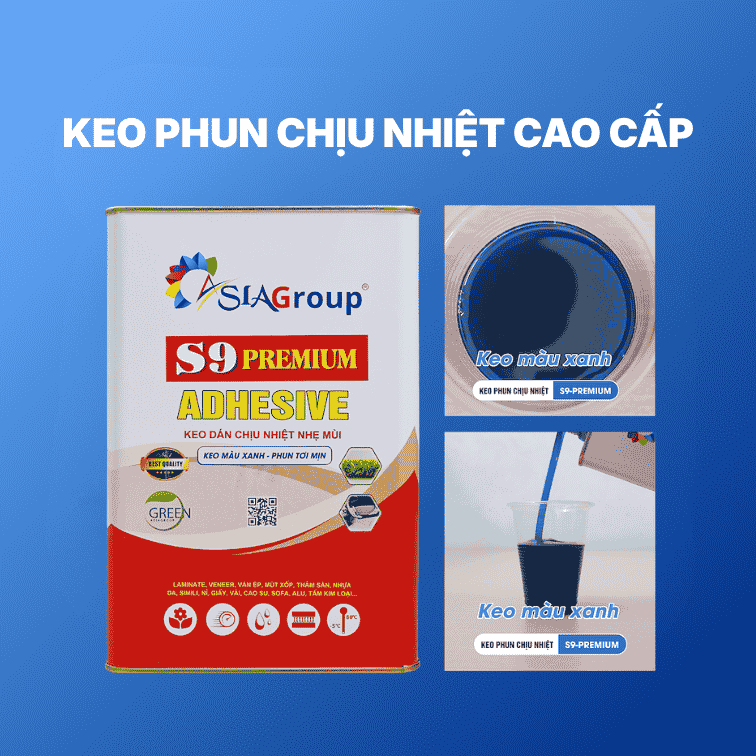 Keo S9 Premium chuyên cho Gara ô tô dán simili, taplo, trần ô tô,...