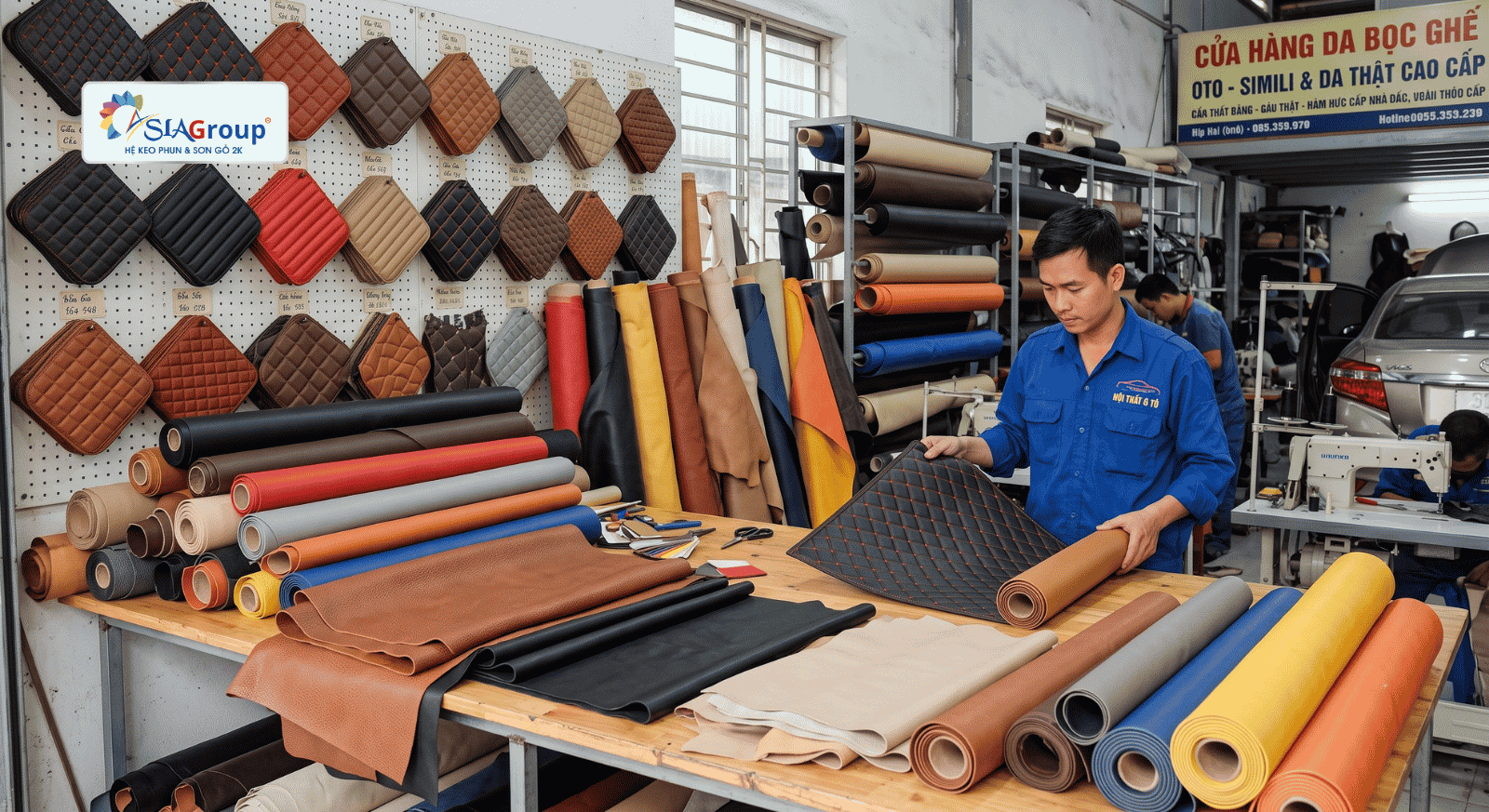 Bảng Giá Bọc Ghế Da Ô Tô 5 Chỗ Chi Tiết Tại Hồ Chí Minh & Bí Quyết Tránh Lỗi Bong Tróc 2 Xưởng may bọc ghế da ô tô trực tiếp tại long an