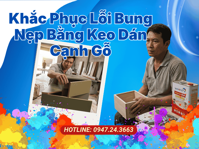 Khắc Phục Lỗi Bung Nẹp Bằng Keo Dán Cạnh Gỗ Asia A9 Cao Cấp